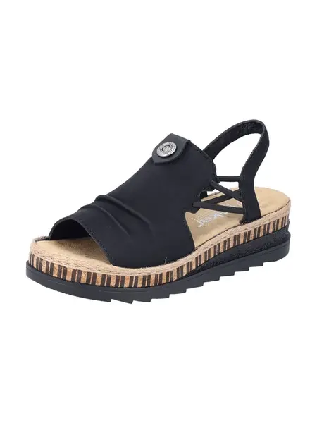 Rieker Sandále  čierna