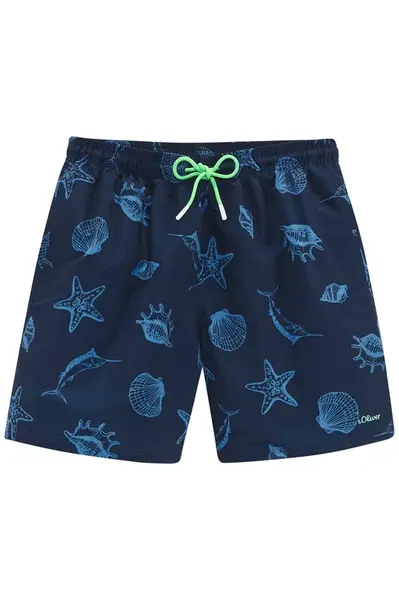 s.Oliver Plavecké šortky  námornícka modrá / svetlomodrá