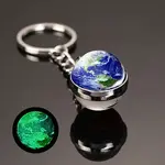 Luminous Glass Pendant Keychain