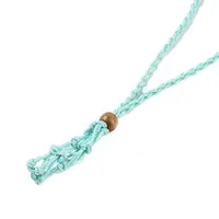 Braided Waxed Cord Empty Macrame Pouch Slider Necklace Making