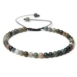 Adjustable Women's Indian Agate Beaded Bracelet