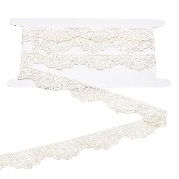 2 Yards Shell Shaped Cotton Hollow Flower Lace Trim