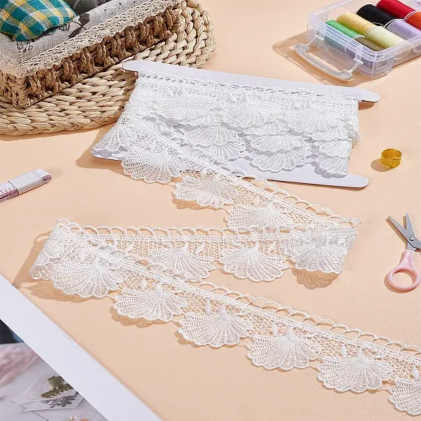 3 Yards Polyester Shell Shaped Flower Lace Trim