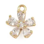 Brass Micro Pave Cubic Zirconia Pendants