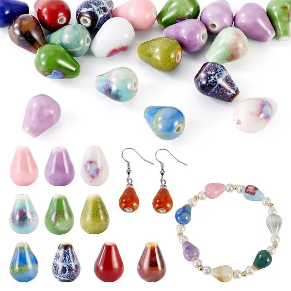 20Pcs Handmade Porcelain Beads