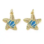 Brass Micro Pave Clear Cubic Zirconia Pendants