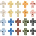 60Pcs 10 Colors Synthetic Lava Rock Beads