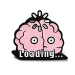 Funny Loading Brain Enamel Pins