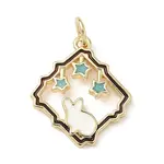 Brass Enamel Pendants