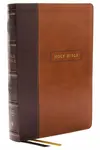 KJV Holy Bible with 73,000 Center-Column Cross References, Brown Leathersoft, Red Letter, Comfort Print (Thumb Indexed): King James Version - Thomas N