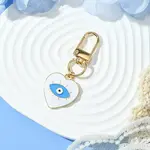 Heart with Evil Eye Alloy Enamel Pendant Decorations