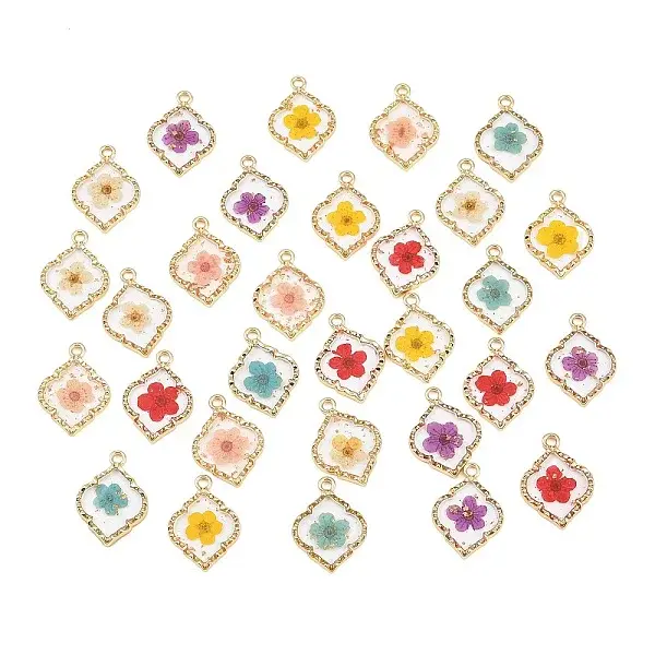 Alloy Epoxy Resin Pendants