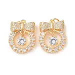 Brass Micro Pave Clear Cubic Zirconia Pendants