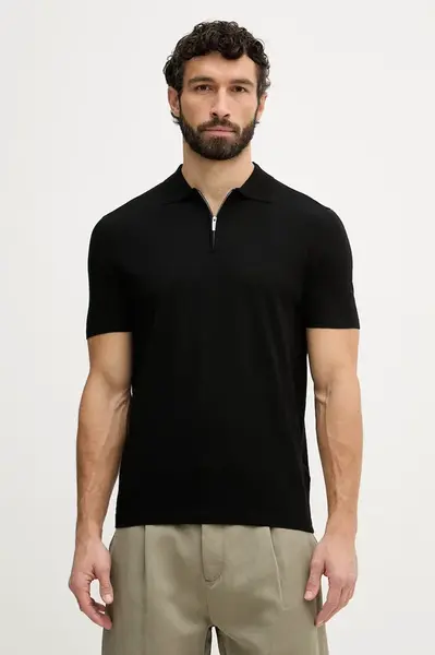 Guess polo mužské z viskózy KADIR