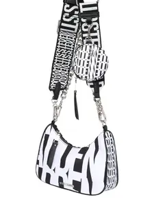 STEVE MADDEN Kabelka na rameno 'BVISUAL'  čierna / biela