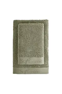 Dárkové balení ručník a osuška LEAF, 2 ks Khaki