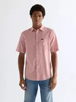 Pánská košile WRANGLER SS 1 PKT SHIRT DUSTY ROSE 112378045 Velikost: 4XL