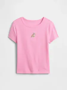 Dětské žebrované tričko GAP pro dívky