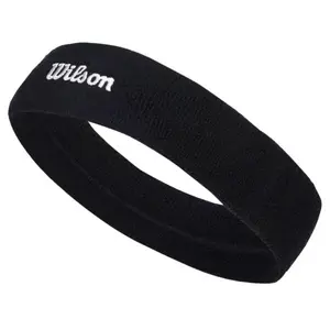 Wilson U TERRY LOGO HEADBAND Sportovní čelenka, černá, velikost UNI