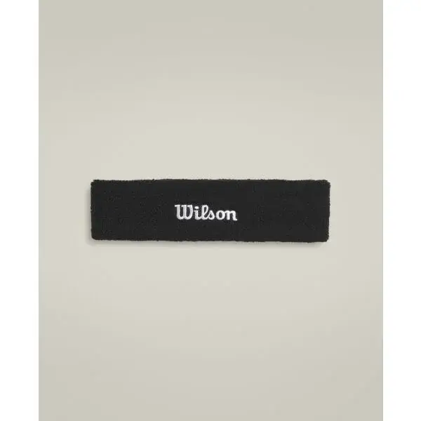 Wilson U TERRY LOGO HEADBAND Sportovní čelenka, černá, velikost UNI