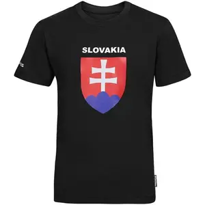 PROGRESS SK TSHIRT JR Juniorské bambusové triko pro fanoušky, černá, velikost 164-170