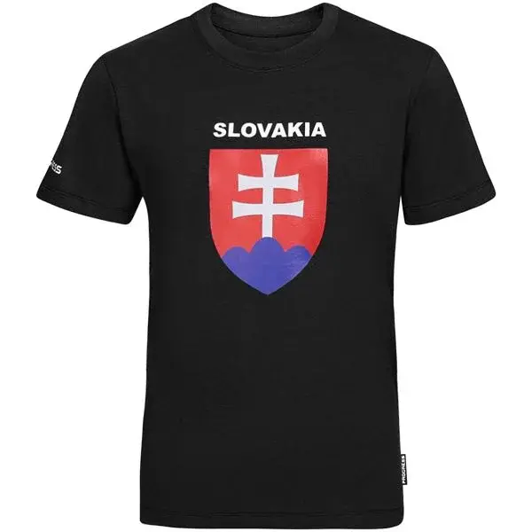 PROGRESS SK TSHIRT JR Juniorské bambusové triko pro fanoušky, černá, velikost 164-170