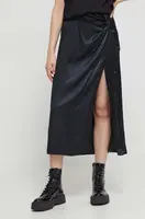 Sukně Abercrombie & Fitch černá barva, midi