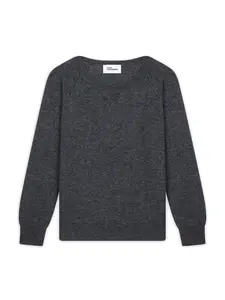 JUST CASHMERE Sveter 'Helen'  sivá melírovaná