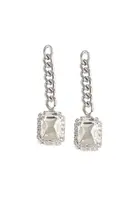 SOHI Náušnice 'Kathy'  strieborná / priehľadná