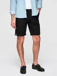 Ombre Classic men's chino shorts with rolled up leg - black