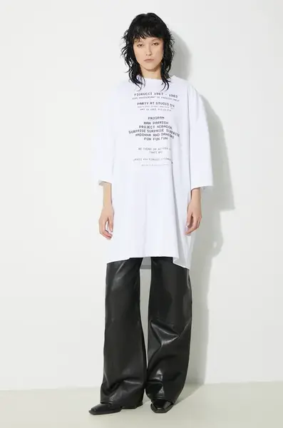 Bavlněné tričko Fiorucci Invitation Print bílá barva, s potiskem, U01FPTSH107CJ01WH01