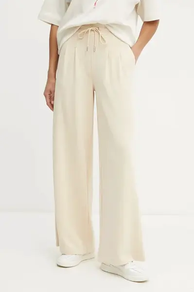 Tepláky Boss Orange béžová barva, hladké, 50531832