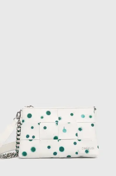 Kabelka Desigual NEW SPLATTER DORTMUND bílá barva, 24SAXP10