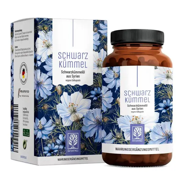 Naturtreu Čierna rasca - Komplex oleja z čiernej rasce a vitamínu E, 120 kapsúl