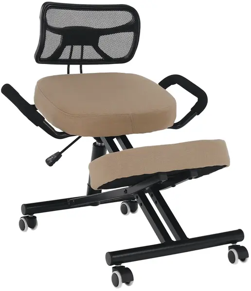 TEMPO KONDELA Ergonomická klekačka RUFUS béžová/černá