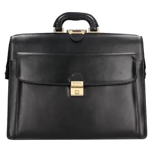 Kožená pánska aktovka Katana Monet - čierna
