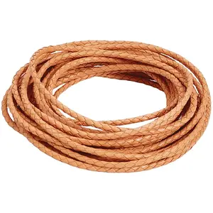 5M Round Braided Cowhide Letter Cord