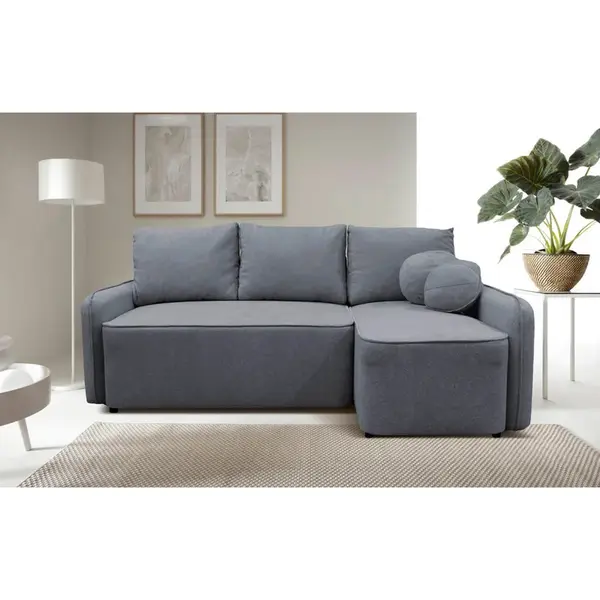 MID.YOU ROHOVÁ SEDAČKA, textil, šedá