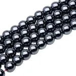 Round Non-magnetic Synthetic Hematite Beads Strands