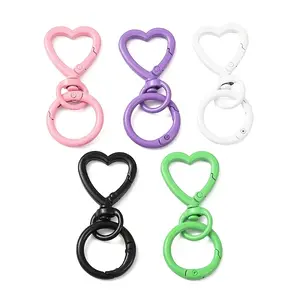 Spray Paint Alloy Swivel Clasps