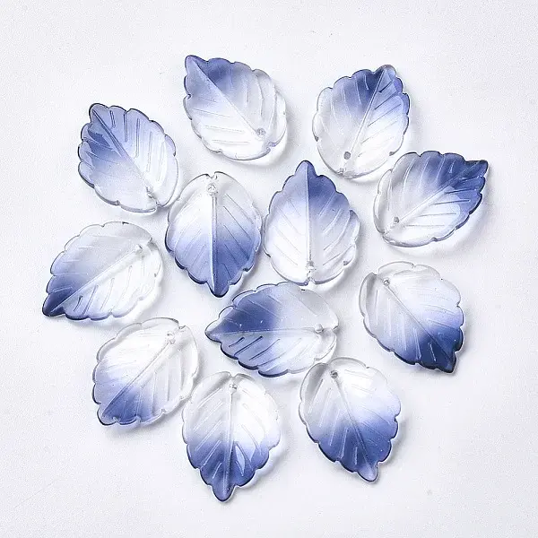 Two Tone Transparent Spray Painted Glass Pendants