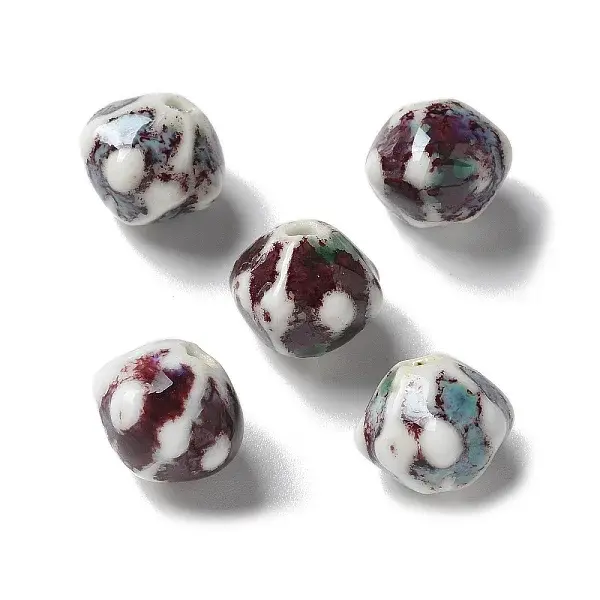 Vintage Porcelain Pumpkin Beads