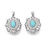 Dyed Synthetic Turquoise Pendants