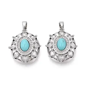 Dyed Synthetic Turquoise Pendants