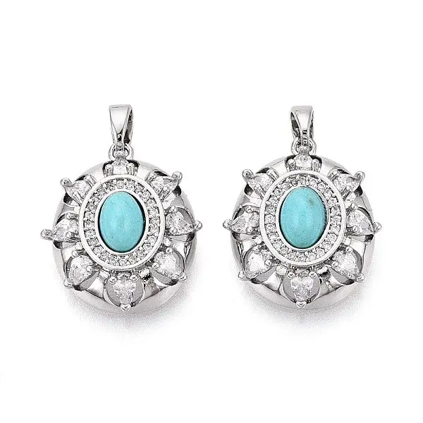 Dyed Synthetic Turquoise Pendants