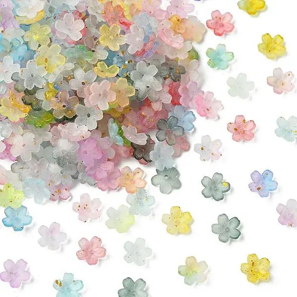 93G Frosted Acrylic Bead Caps