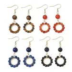 304 Stainless Steel Round Dangle Earrings