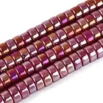 AB Color Plated Opaque Glass Beads Strands