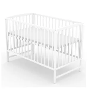 NELLYS Postýlka pro miminko ANNA 120x60cm se spouštěcím bokem - bílá