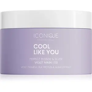 ICONIQUE Professional COOL LIKE YOU Perfect Blonde & Silver Violet maska na vlasy neutralizující žluté tóny 200 ml